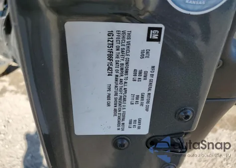 2006 Chevrolet Malibu Lt z USA, uszkodzony, nr VIN 1G1ZT51F86F154274